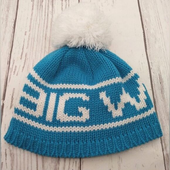 Big White BC Winter Ski Hat Bula Toque o/s Turquoise White - Picture 1 of 9